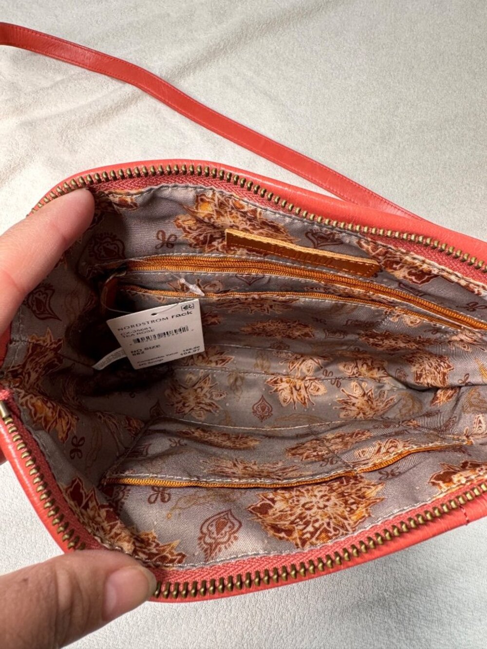 NWT Hobo Drifter Tea Rose Leather Crossbody Bag Adjustable Strap - Picture 8 of 14